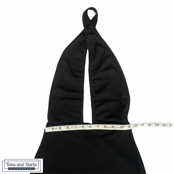 Missguided Black Cross Neck Bodycon Dress - Picture 4 of 5